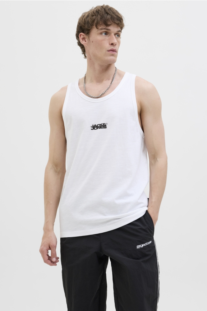 JCOSAGO SMALL LOGO SLUB TANK TOP 12276727 BRIGHT WHITE